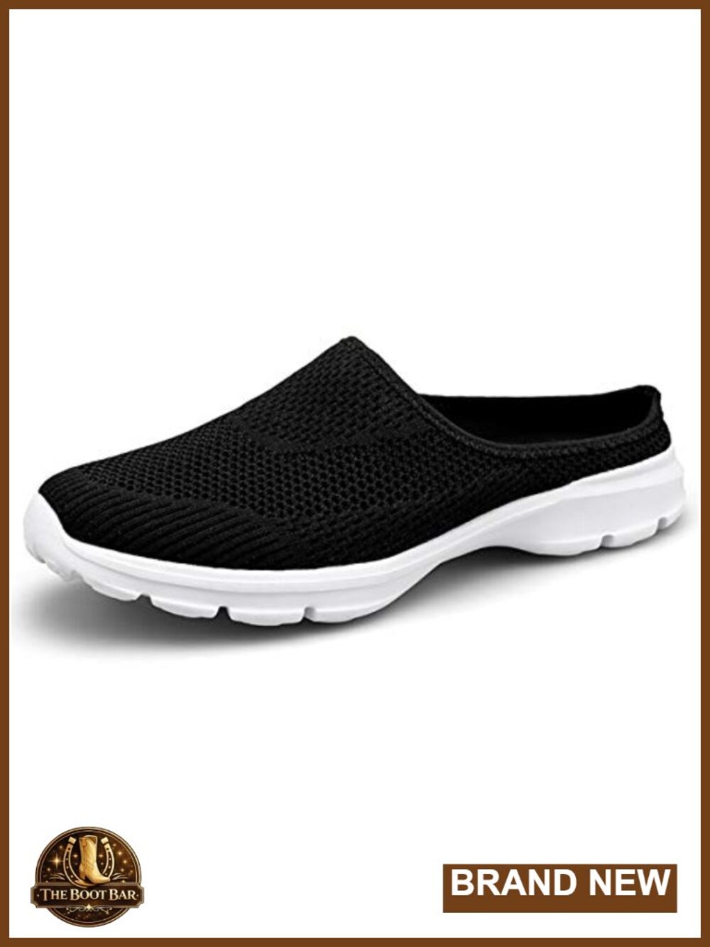 Womens Breathable Mesh Walking Mules Sneakers Open Back Slip On Shoes